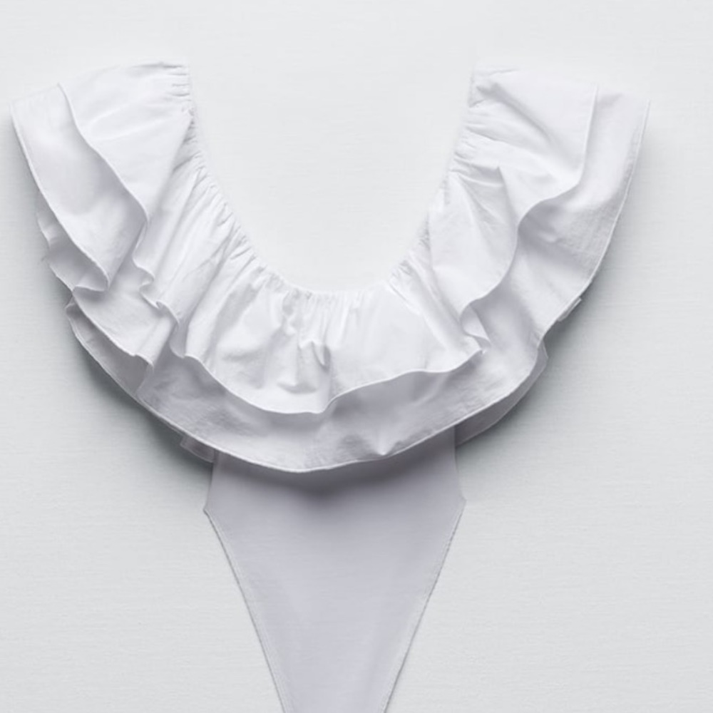 NWT Zara ruffle bodysuit